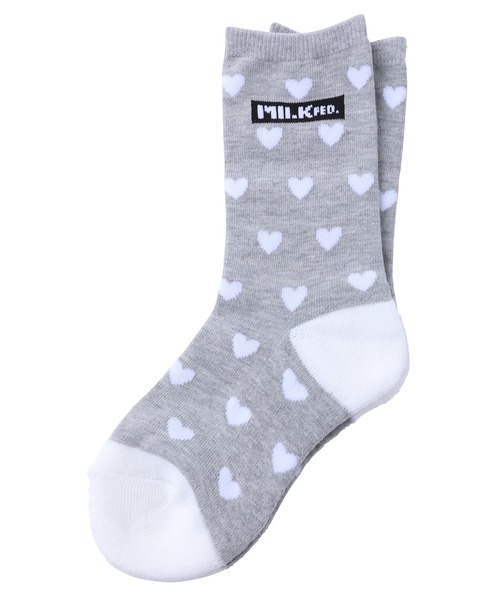 MILKFED.(ミルクフェド)の「BAR AND HEART PATTERN SOCKS SET(ソックス/靴下・レディース・アッシュ/レッド/ライトパープル/ブラック・ONE SIZE)」の10枚目の写真