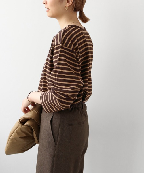 JOURNAL STANDARD relume(ジャーナルスタンダード レリューム)の「フロントスリットボーダープルオーバー◆(Tシャツ/カットソー・レディース・ブラック/ブラウン・FREE)」の15枚目の写真