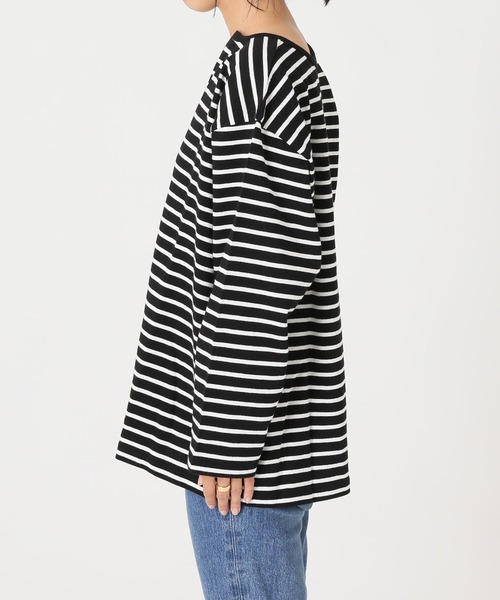 JOURNAL STANDARD relume(ジャーナルスタンダード レリューム)の「フロントスリットボーダープルオーバー◆(Tシャツ/カットソー・レディース・ブラック/ブラウン・FREE)」の19枚目の写真