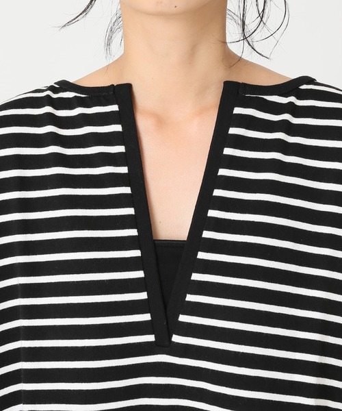 JOURNAL STANDARD relume(ジャーナルスタンダード レリューム)の「フロントスリットボーダープルオーバー◆(Tシャツ/カットソー・レディース・ブラック/ブラウン・FREE)」の21枚目の写真