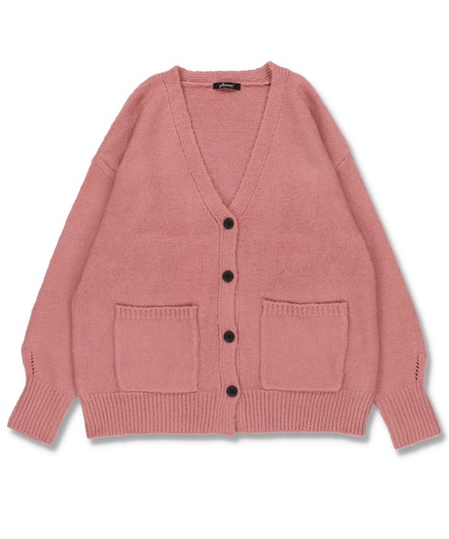 SPINNS（スピンズ）の「モヘアライク ルーズカーディガン（カーディガン/ボレロ・レディース・ブラック/ピンク/オレンジ/グリーン/ナチュラル・ONESIZE）」の15枚目の写真