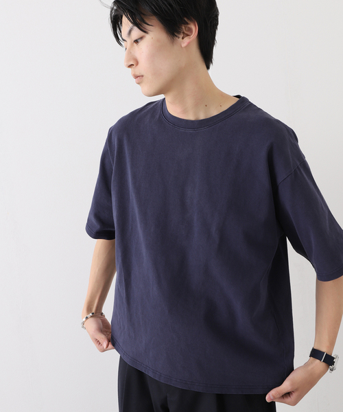 JOURNAL STANDARD（ジャーナルスタンダード）の「ハートランドコットン ピグメント Tシャツ（Tシャツ/カットソー・メンズ・チャコールグレー/ベージュ/ネイビー/オレンジ/グリーン・MEDIUM/LARGE）」の4枚目の写真