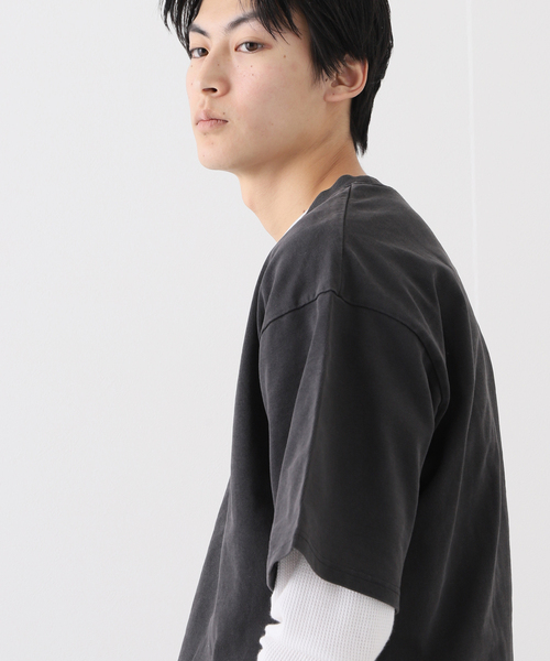 JOURNAL STANDARD（ジャーナルスタンダード）の「ハートランドコットン ピグメント Tシャツ（Tシャツ/カットソー・メンズ・チャコールグレー/ベージュ/ネイビー/オレンジ/グリーン・MEDIUM/LARGE）」の10枚目の写真