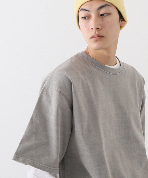 JOURNAL STANDARD（ジャーナルスタンダード）の「ハートランドコットン ピグメント Tシャツ（Tシャツ/カットソー・メンズ・チャコールグレー/ベージュ/ネイビー/オレンジ/グリーン・MEDIUM/LARGE）」の18枚目の写真