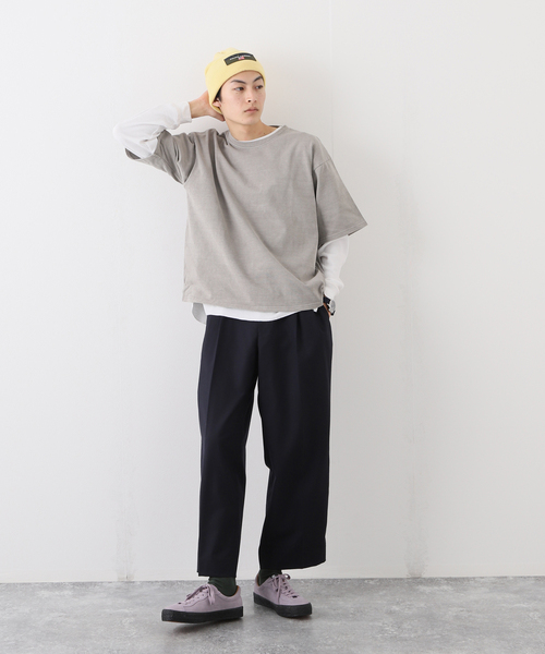 JOURNAL STANDARD（ジャーナルスタンダード）の「ハートランドコットン ピグメント Tシャツ（Tシャツ/カットソー・メンズ・チャコールグレー/ベージュ/ネイビー/オレンジ/グリーン・MEDIUM/LARGE）」の19枚目の写真