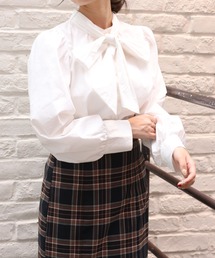 one after another NICE CLAUP | vintage風ボウタイブラウス(シャツ/ブラウス)