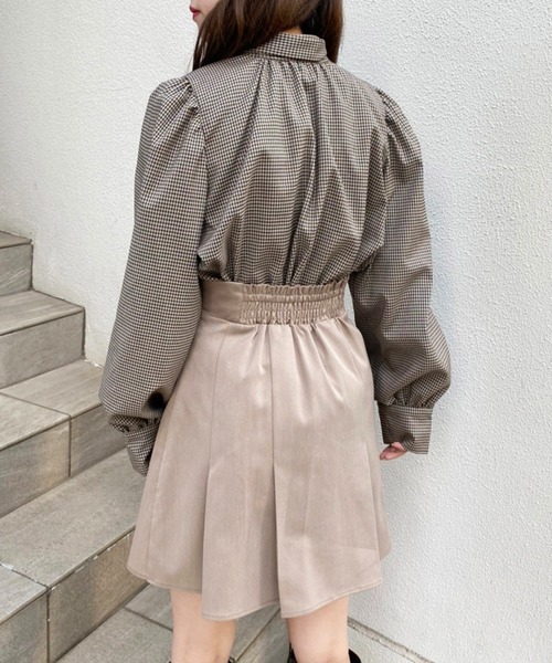 one after another NICE CLAUP（ワンアフターアナザーナイスクラップ）の「ビンテージボウタイブラウス（シャツ/ブラウス・レディース・オフホワイト/カーキ/ブラウン系その他/ベージュ系その他/ストライプ/ブラウン系その他2・FREE）」の17枚目の写真