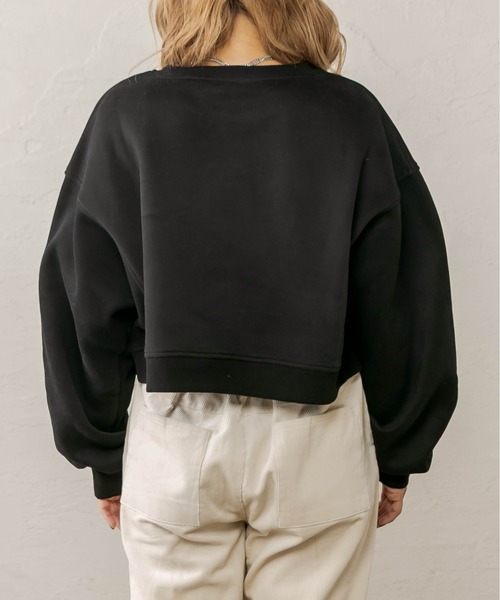RASVOA(ラスボア)の「エンブレムクロップドスウェット(スウェット・レディース・ブラック/オフホワイト・FREE)」の19枚目の写真