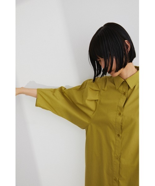 セール】ショルダータックシャツワンピース（シャツワンピース