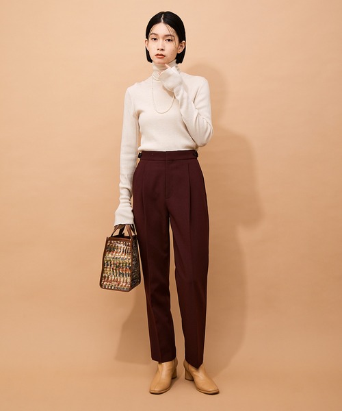 ADAM ET ROPE'（アダムエロペ）の「アンチピリングリブタートルネック（ニット/セーター・レディース・ブラック/サックスブルー/ピンク/キナリ・FREE）」の14枚目の写真