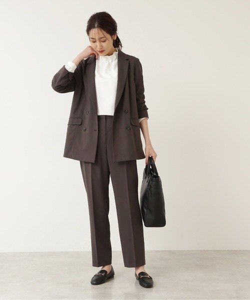 NATURAL BEAUTY BASIC（ナチュラルビューティーベーシック）の「リラックスセットアップ パンツ/0171230910（その他パンツ・レディース・チャコールグレー/ブルー/ブルー系その他5・X-SMALL/MEDIUM/SMALL）」の4枚目の写真