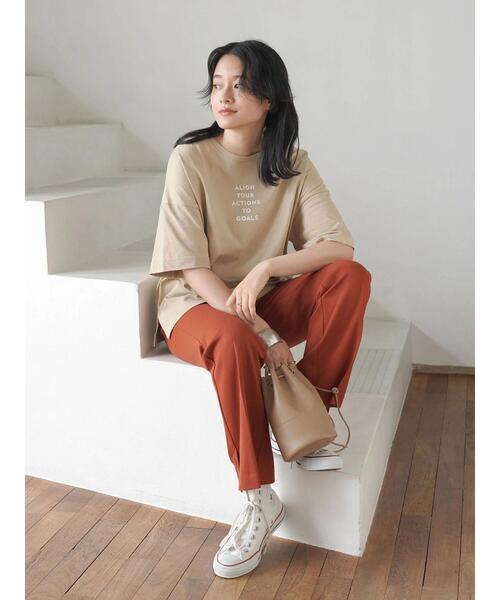 AMERICAN HOLIC(アメリカンホリック)の「ロゴサイドスリットカットプルオーバー(Tシャツ/カットソー・レディース・ライトグレー/オフホワイト/グレイッシュベージュ・M/L)」の21枚目の写真