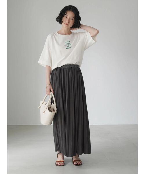 AMERICAN HOLIC(アメリカンホリック)の「ロゴサイドスリットカットプルオーバー(Tシャツ/カットソー・レディース・ライトグレー/オフホワイト/グレイッシュベージュ・M/L)」の18枚目の写真