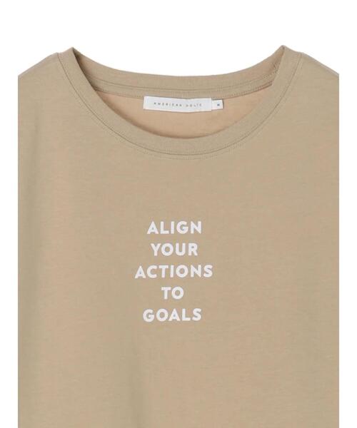 AMERICAN HOLIC(アメリカンホリック)の「ロゴサイドスリットカットプルオーバー(Tシャツ/カットソー・レディース・ライトグレー/オフホワイト/グレイッシュベージュ・M/L)」の15枚目の写真