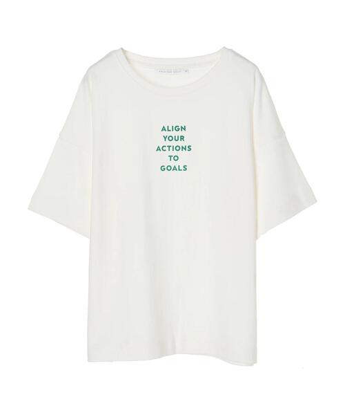 AMERICAN HOLIC(アメリカンホリック)の「ロゴサイドスリットカットプルオーバー(Tシャツ/カットソー・レディース・ライトグレー/オフホワイト/グレイッシュベージュ・M/L)」の11枚目の写真