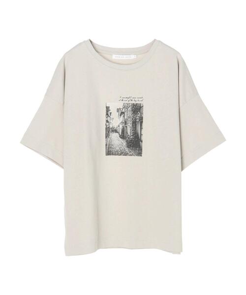 AMERICAN HOLIC(アメリカンホリック)の「ロゴサイドスリットカットプルオーバー(Tシャツ/カットソー・レディース・ライトグレー/オフホワイト/グレイッシュベージュ・M/L)」の10枚目の写真