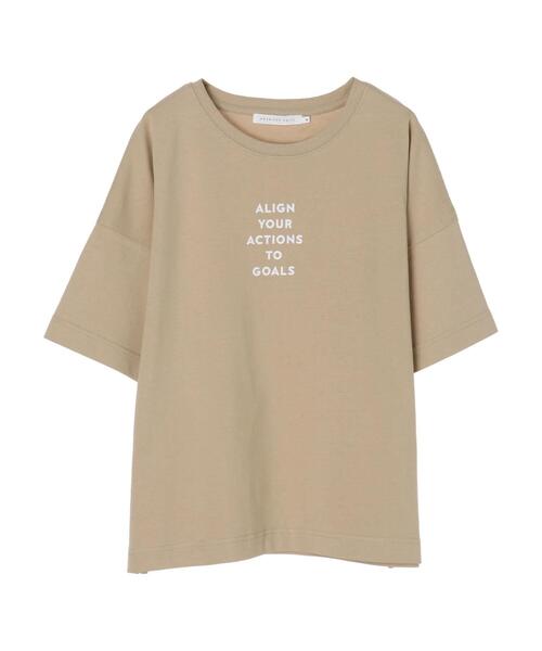 AMERICAN HOLIC(アメリカンホリック)の「ロゴサイドスリットカットプルオーバー(Tシャツ/カットソー・レディース・ライトグレー/オフホワイト/グレイッシュベージュ・M/L)」の9枚目の写真
