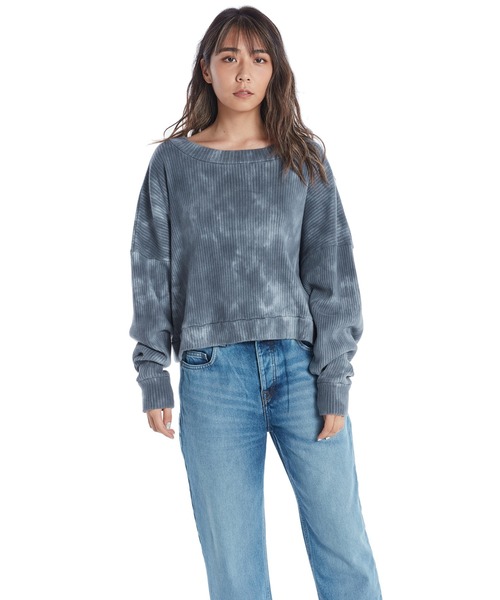 ROXY（ロキシー）の「MIX UP TOPS/ロキシーニット・セーター（ニット/セーター・レディース・ブラック/ブラウン・MEDIUM）」の2枚目の写真