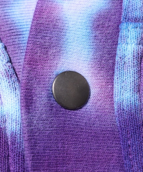 CAL O LINE(キャルオーライン)の「CAL O LINE / キャルオーライン TIE DYE SWEAT CARDIGAN スウェットカーディガン ビッグシルエット ロングスリーブ(カーディガン/ボレロ・メンズ・パープル・M/XL/L)」の8枚目の写真