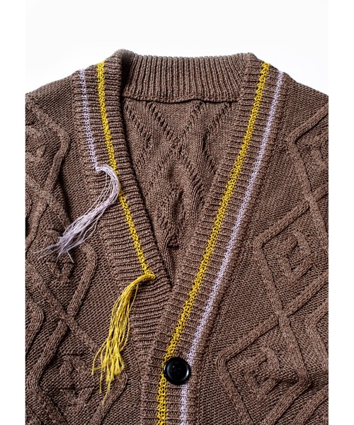 SEVESKIG(セヴシグ)の「SEVESKIG/セヴシグ/カーディガンケーブルニット/Japanese Paper cable knit cardigan(KN-SV-NNS-1002)(カーディガン/ボレロ・メンズ・ホワイト/ブラウン/レッド・LARGE/MEDIUM/X-LARGE/SMALL)」の22枚目の写真