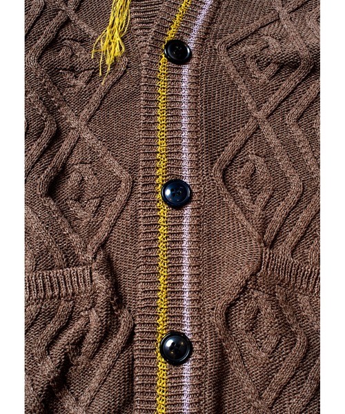 SEVESKIG(セヴシグ)の「SEVESKIG/セヴシグ/カーディガンケーブルニット/Japanese Paper cable knit cardigan(KN-SV-NNS-1002)(カーディガン/ボレロ・メンズ・ホワイト/ブラウン/レッド・LARGE/MEDIUM/X-LARGE/SMALL)」の19枚目の写真