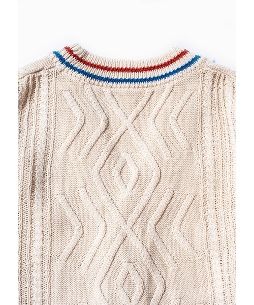 SEVESKIG(セヴシグ)の「SEVESKIG/セヴシグ/カーディガンケーブルニット/Japanese Paper cable knit cardigan(KN-SV-NNS-1002)(カーディガン/ボレロ・メンズ・ホワイト/ブラウン/レッド・LARGE/MEDIUM/X-LARGE/SMALL)」の11枚目の写真