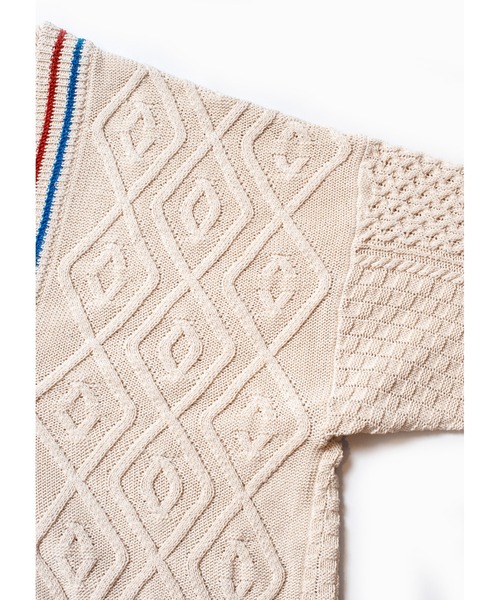 SEVESKIG(セヴシグ)の「SEVESKIG/セヴシグ/カーディガンケーブルニット/Japanese Paper cable knit cardigan(KN-SV-NNS-1002)(カーディガン/ボレロ・メンズ・ホワイト/ブラウン/レッド・LARGE/MEDIUM/X-LARGE/SMALL)」の20枚目の写真