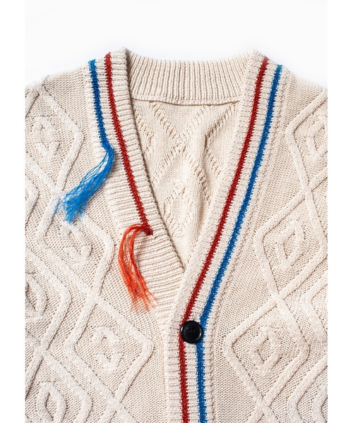 SEVESKIG(セヴシグ)の「SEVESKIG/セヴシグ/カーディガンケーブルニット/Japanese Paper cable knit cardigan(KN-SV-NNS-1002)(カーディガン/ボレロ・メンズ・ホワイト/ブラウン/レッド・LARGE/MEDIUM/X-LARGE/SMALL)」の17枚目の写真