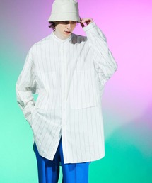 MAISON SPECIAL | 《ユニセックスアイテム》THOMAS MASON/トーマスメイソン プライムオーバーバンドカラーシャツコート 【MAISON SPECIAL/メゾンスペシャル】(シャツ/ブラウス)