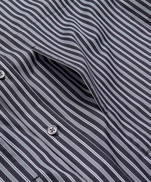美品 メゾンスペシャル×トーマスメイソン ストライプ ホワイト 2 THOMAS MASON】Prime-Over Short Sleeve Shirt