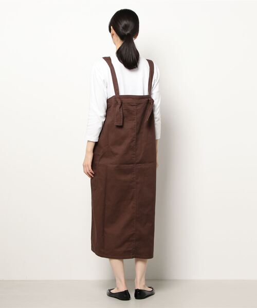 Samansa Mos2（サマンサ モスモス）の「ツイルジャンパースカート（ジャンパースカート・レディース・ベージュ/ブラウン/チャコール・ﾌﾘ-）」の5枚目の写真