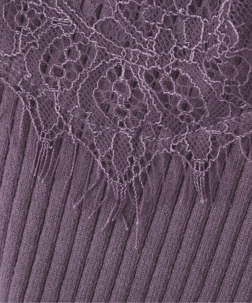 PROPORTION BODY DRESSING（プロポーションボディドレッシング）の「デコルテレースボートネックリブＫＴ / 1211270022（ニット/セーター・レディース・ブラウン系その他/パープル/ホワイト系その他・MEDIUM/SMALL）」の11枚目の写真