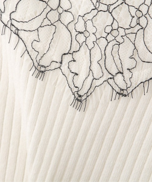 PROPORTION BODY DRESSING（プロポーションボディドレッシング）の「デコルテレースボートネックリブＫＴ / 1211270022（ニット/セーター・レディース・ブラウン系その他/パープル/ホワイト系その他・MEDIUM/SMALL）」の19枚目の写真