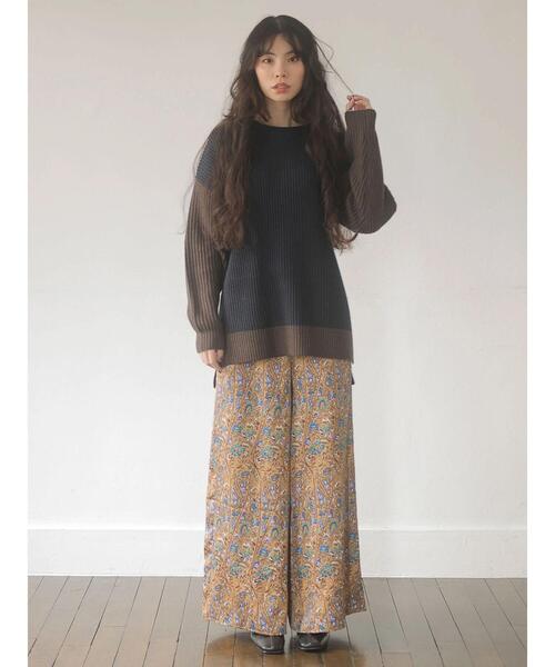 Furryrate（ファーリーレート）の「・furry rate ペイズリーフレアスカンツ＊（その他パンツ・レディース・ブラック/ベージュ・FREE）」の14枚目の写真