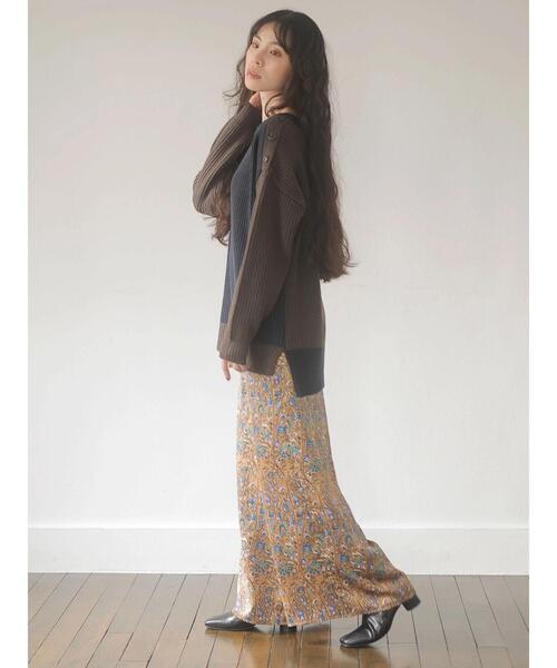 Furryrate（ファーリーレート）の「・furry rate ペイズリーフレアスカンツ＊（その他パンツ・レディース・ブラック/ベージュ・FREE）」の3枚目の写真