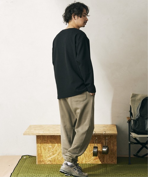 JOURNAL STANDARD relume（ジャーナルスタンダード　レリューム）の「ワッフルクルーネックロンT（Tシャツ/カットソー・メンズ・ブラック/ベージュ/ブラウン/ボルドー/ブラック系その他・S/M/L）」の11枚目の写真