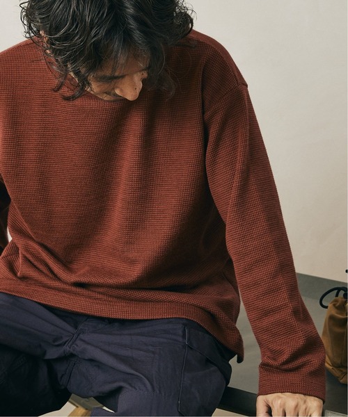JOURNAL STANDARD relume（ジャーナルスタンダード　レリューム）の「ワッフルクルーネックロンT（Tシャツ/カットソー・メンズ・ブラック/ベージュ/ブラウン/ボルドー/ブラック系その他・S/M/L）」の22枚目の写真