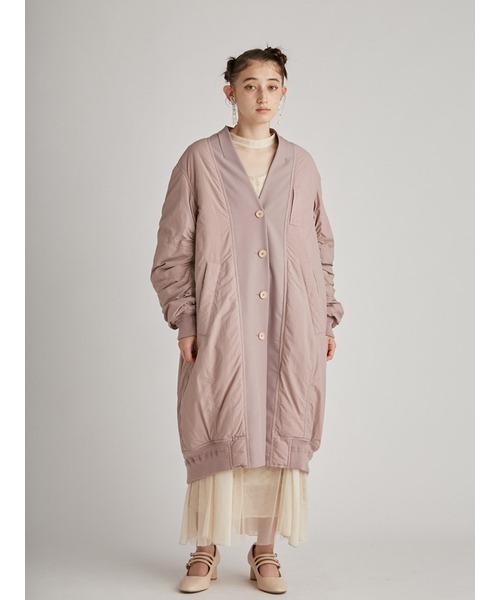 FURFUR（ファーファー）の「MA1ミックスマテリアルコート（MA-1・レディース・ベージュ/ピンク/ブラック・FREE）」の14枚目の写真