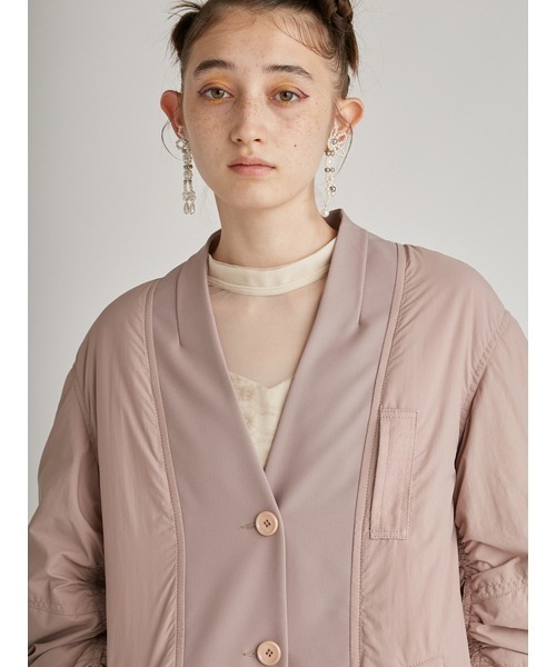 FURFUR（ファーファー）の「MA1ミックスマテリアルコート（MA-1・レディース・ベージュ/ピンク/ブラック・FREE）」の10枚目の写真