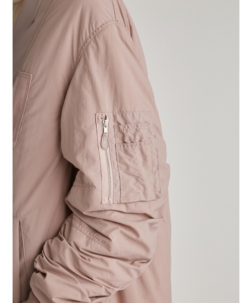 FURFUR（ファーファー）の「MA1ミックスマテリアルコート（MA-1・レディース・ベージュ/ピンク/ブラック・FREE）」の9枚目の写真