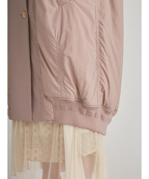 FURFUR（ファーファー）の「MA1ミックスマテリアルコート（MA-1・レディース・ベージュ/ピンク/ブラック・FREE）」の4枚目の写真