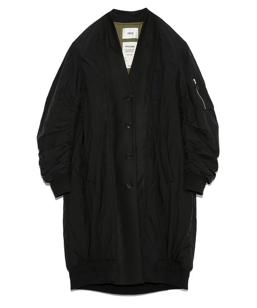 FURFUR（ファーファー）の「MA1ミックスマテリアルコート（MA-1・レディース・ベージュ/ピンク/ブラック・FREE）」の11枚目の写真