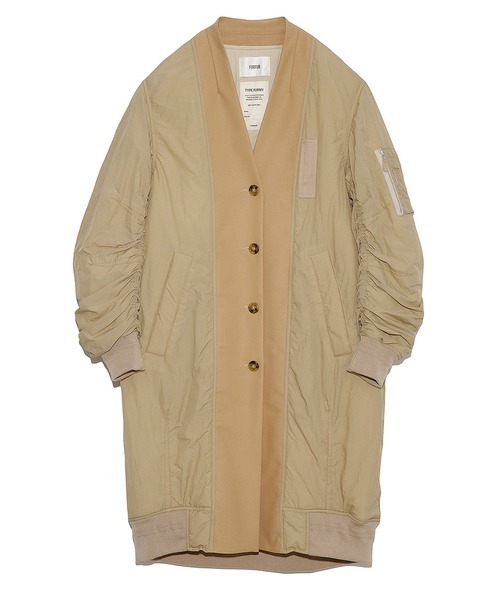 FURFUR（ファーファー）の「MA1ミックスマテリアルコート（MA-1・レディース・ベージュ/ピンク/ブラック・FREE）」の17枚目の写真