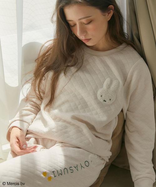 Miffy( ミッフィー)の「【miffiy/ミッフィー】ミッフィー刺繍もこもこキルトルームウェアパンツ▲終了▲(ルームウェア/パジャマ・レディース・グレー/ピンク/グリーン/アイボリー/ホワイト/ライトグリーン/チャコールグレー・LL/3L/M/L)」の18枚目の写真