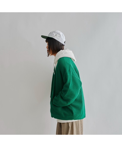 U.S. POLO ASSN.（ユーエスポロアッスン）の「WEB限定/ワッフルカーディガン（カーディガン/ボレロ・メンズ・チャコールグレー/マスタード/グリーン/サックスブルー・MEDIUM/LARGE）」の9枚目の写真