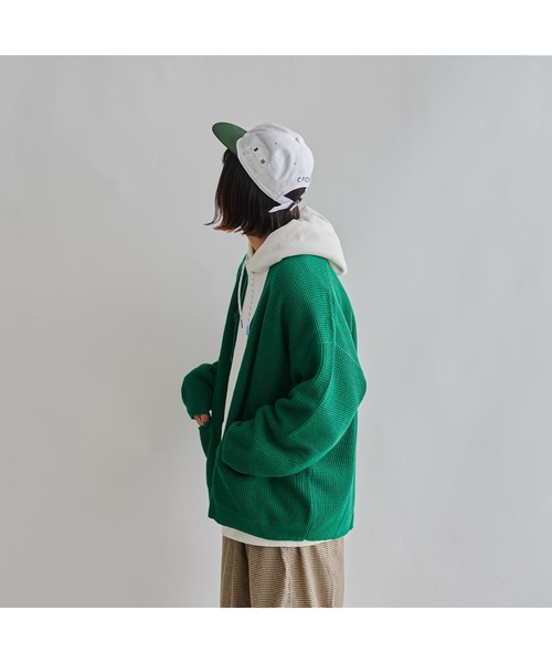 U.S. POLO ASSN.（ユーエスポロアッスン）の「WEB限定/ワッフルカーディガン（カーディガン/ボレロ・メンズ・チャコールグレー/マスタード/グリーン/サックスブルー・MEDIUM/LARGE）」の10枚目の写真