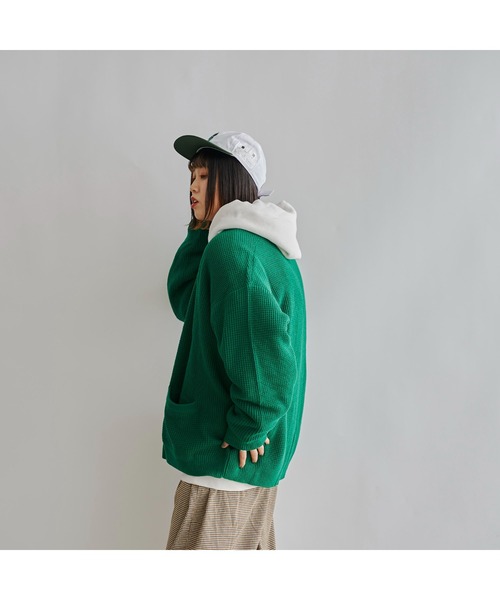 U.S. POLO ASSN.（ユーエスポロアッスン）の「WEB限定/ワッフルカーディガン（カーディガン/ボレロ・メンズ・チャコールグレー/マスタード/グリーン/サックスブルー・MEDIUM/LARGE）」の11枚目の写真