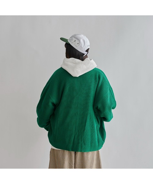 U.S. POLO ASSN.（ユーエスポロアッスン）の「WEB限定/ワッフルカーディガン（カーディガン/ボレロ・メンズ・チャコールグレー/マスタード/グリーン/サックスブルー・MEDIUM/LARGE）」の14枚目の写真