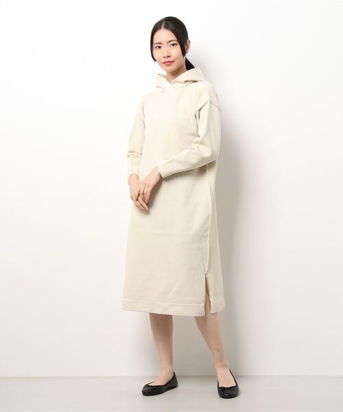 Q（キュー）の「ダンボールニットフードワンピース（ワンピース・レディース・ブラック/アイボリー/ネイビー/ライトグレー・MEDIUM）」の9枚目の写真