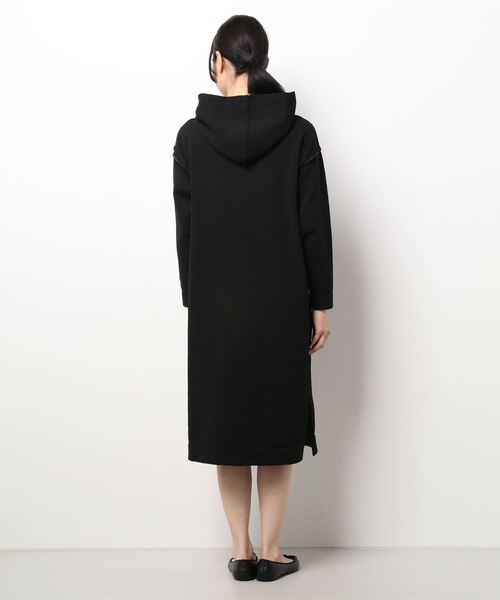 Q（キュー）の「ダンボールニットフードワンピース（ワンピース・レディース・ブラック/アイボリー/ネイビー/ライトグレー・MEDIUM）」の12枚目の写真